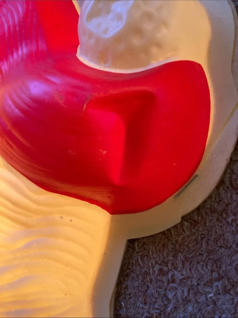 50/60s Vintage Christmas blow mold light up Santa wall decoration works!